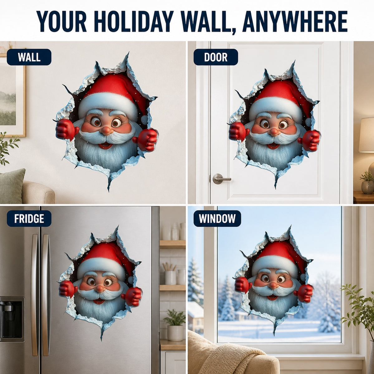 😍Santa Claus Wall Sticker