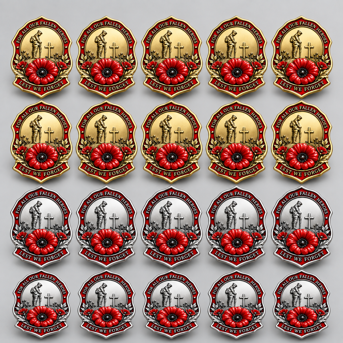 🌺Limited Edition Red Poppy Remembrance Brooch – For All Our Fallen Heroes🎖️