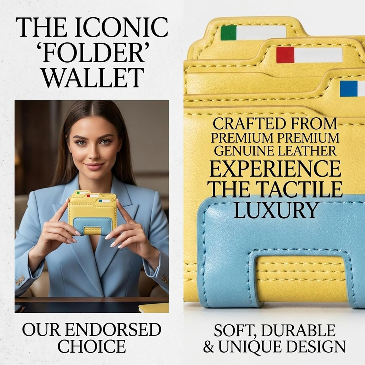 Personalized Folder Wallet Card Holder Document Organizer Travel Passport Business Case Slim Gift for Men Women (1-Pack)