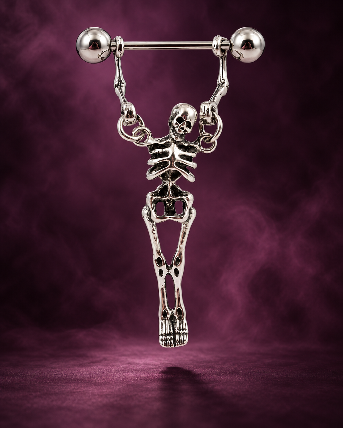 Suspended skeleton dangle jewelry