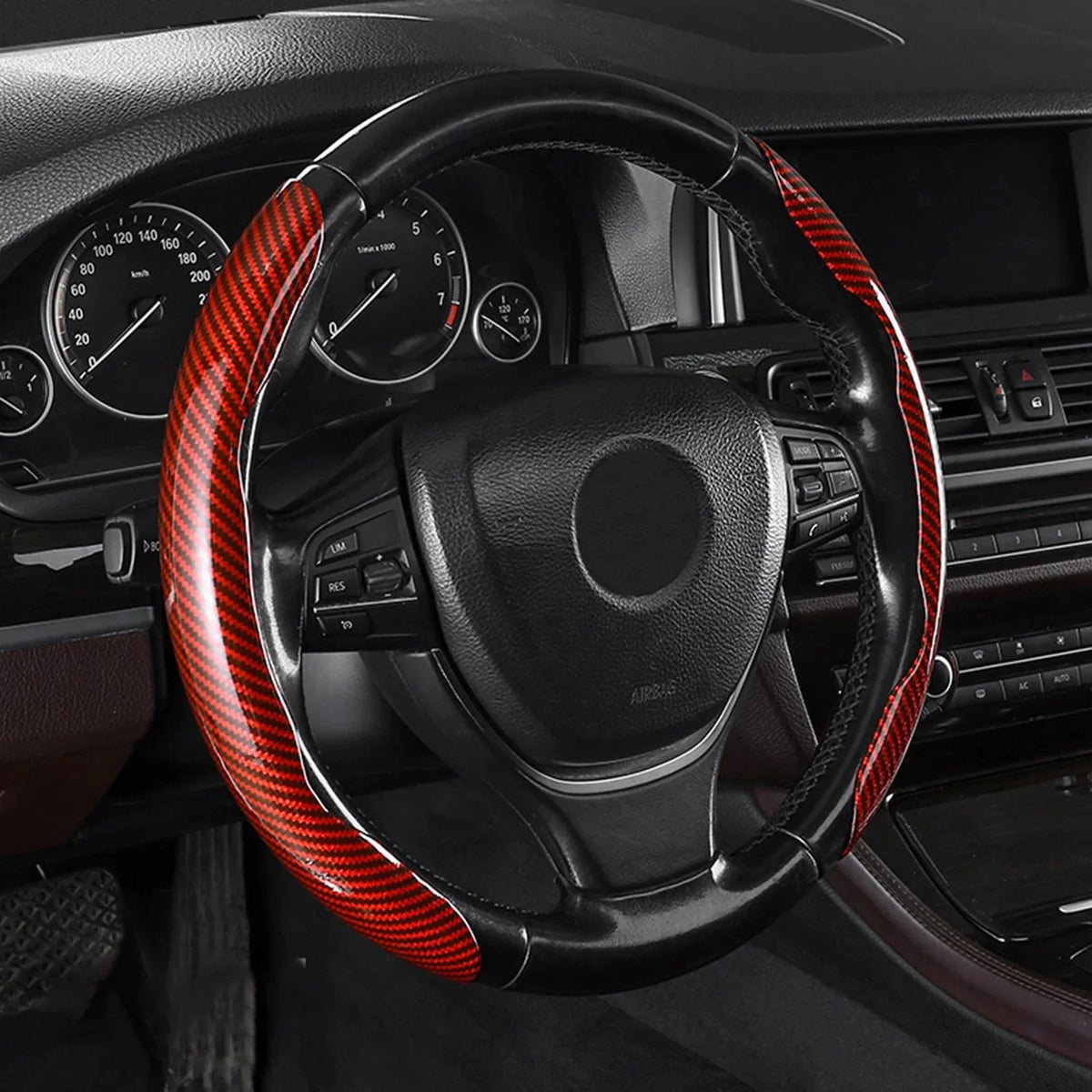 🎉Non-Slip Half Cover Car Steering Wheel Protector | Easy Clip On Installation