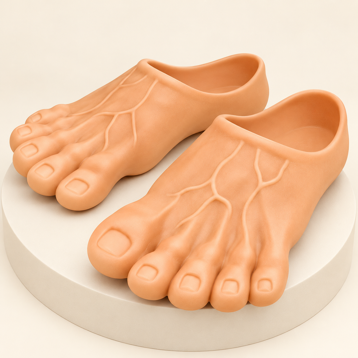 👣Giant Toe Slippers – Funny Realistic Foot Slides