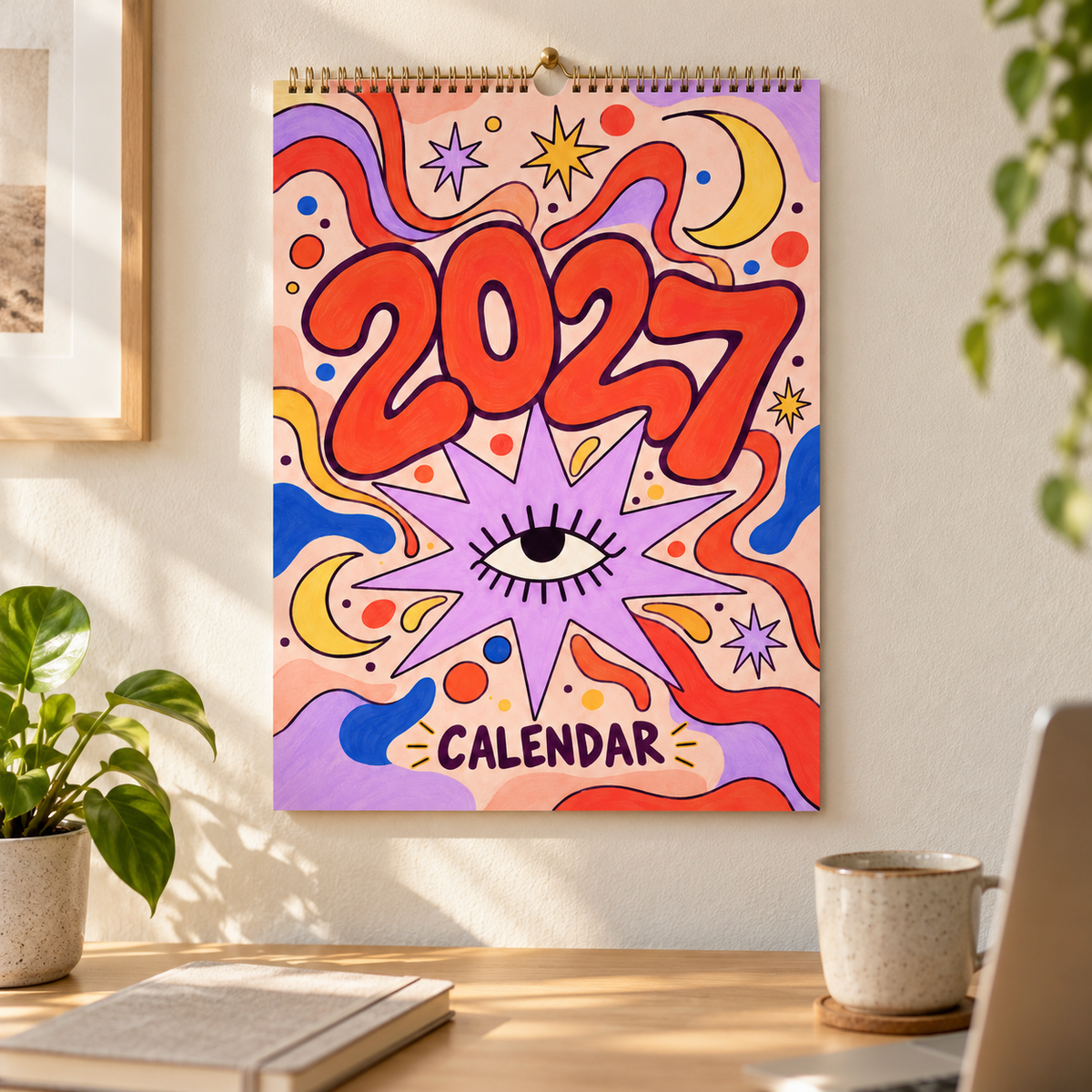 📅🎨2027 Whimsical Art Wall Calendar – 12-Month Fantasy Illustration Calendar