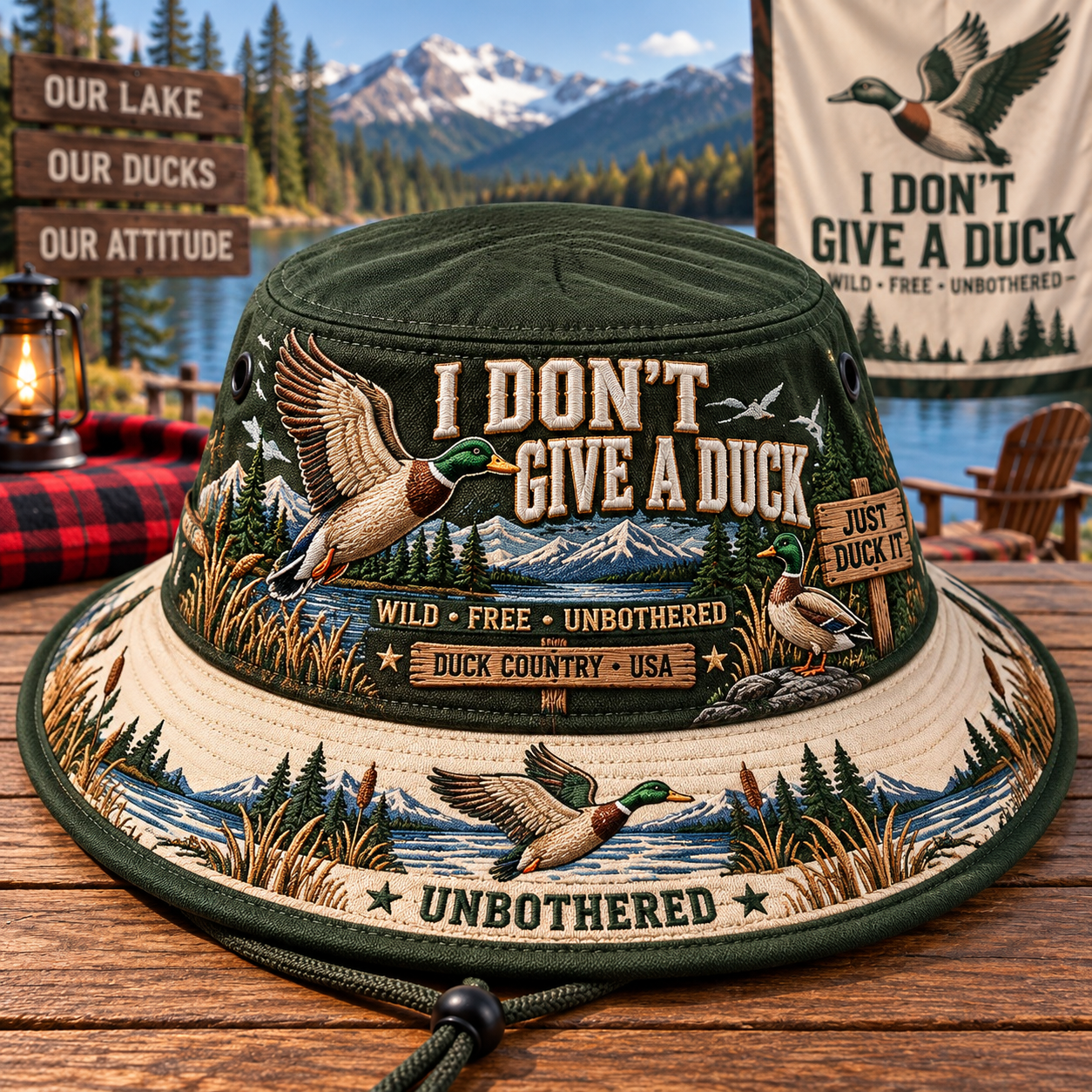 I Don't Give a Duck Boonie Hat