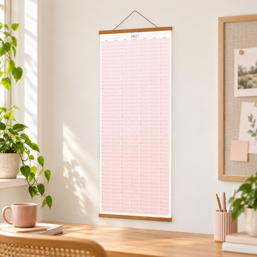 🔥 HOT SALE! 🗓️🏡 2027 Cozy Pecan Print Wall Calendar – 12-Month Vertical Planner
