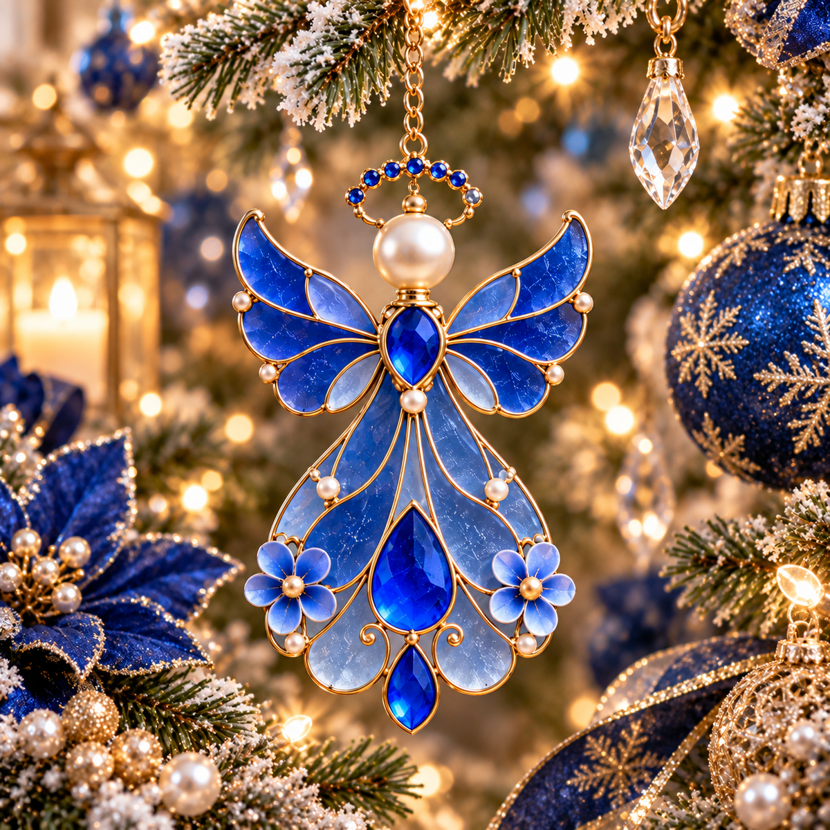 ✨👼12-Month Birthstone Angel Ornament Collection – Stained Glass Christmas Tree Decorations & Meaningful Keepsake Gifts