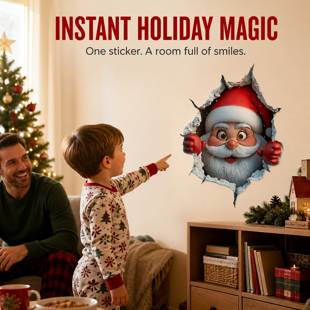 😍Santa Claus Wall Sticker