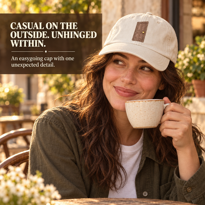 🚪 Unhinged Interactive Door Hat – Vintage Washed Secret Message Cap