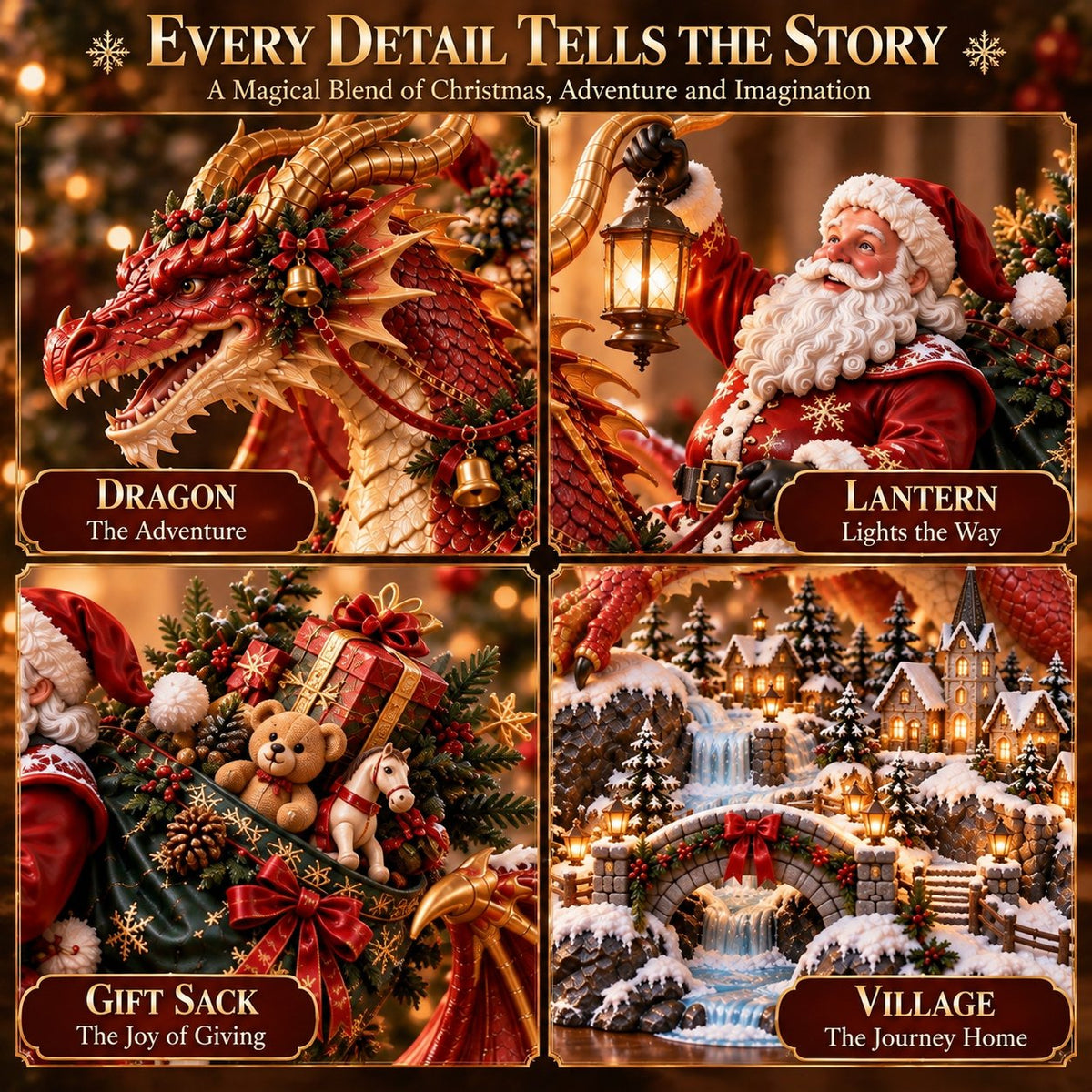 🎅🐉 Santa’s Dragon Riders: Four Christmas Worlds