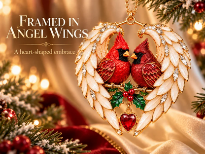❤️🐦2026 Angel Wing Heart Christmas Ornaments