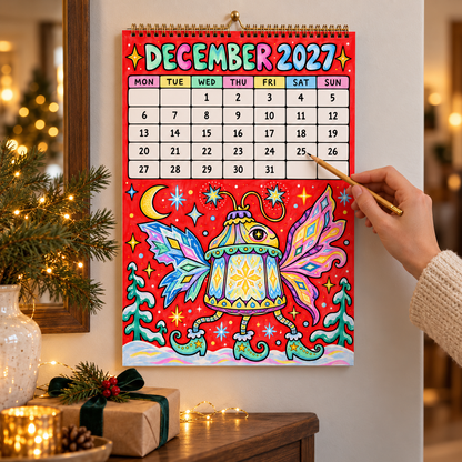 📅🎨2027 Whimsical Art Wall Calendar – 12-Month Fantasy Illustration Calendar