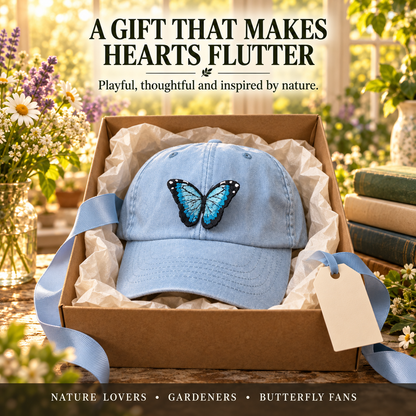 🦋 FlutterWing 3D Blue Morpho Butterfly Hat