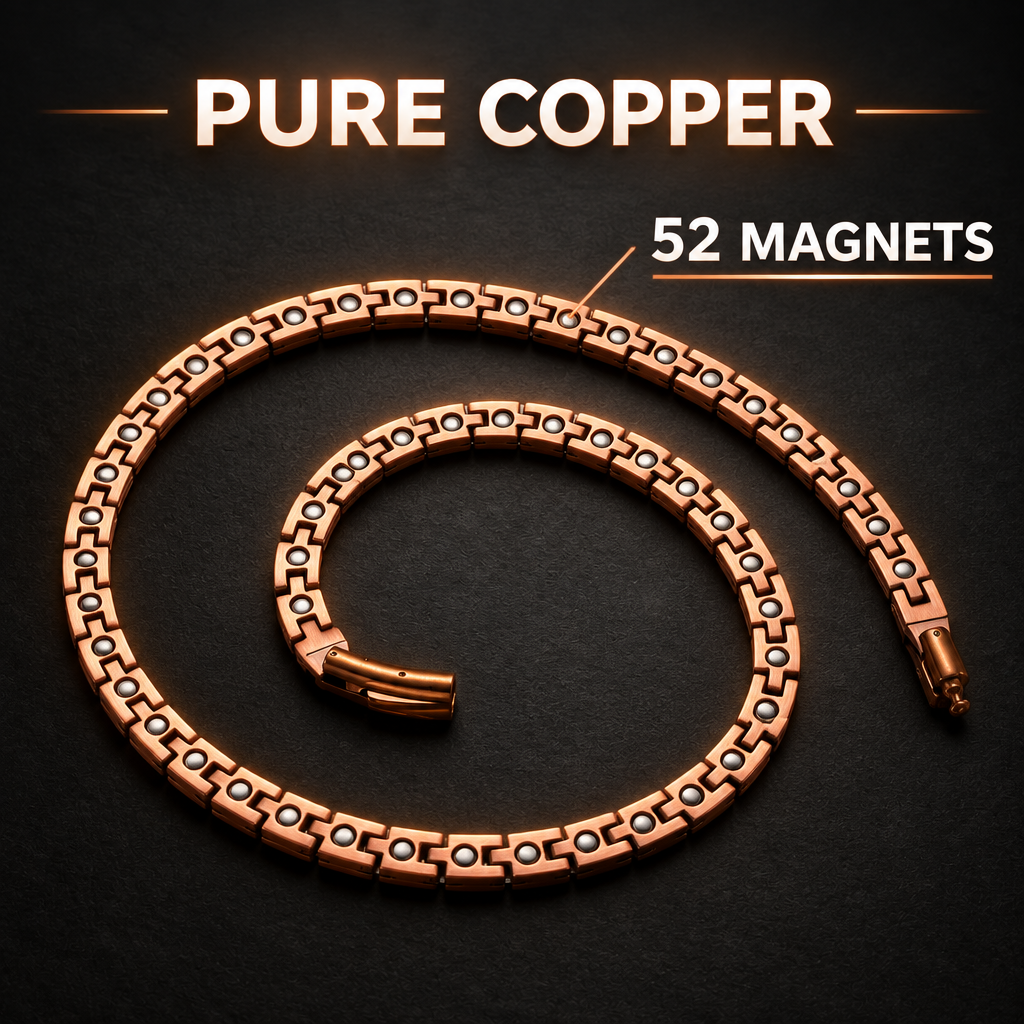 Mens Copper Chain With Magnets