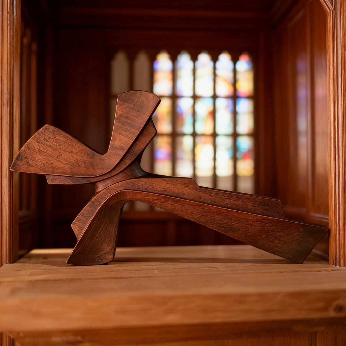 Modern Wooden Wall Cross: A Contemporary Symbol of Faith & Craftsmanship - product view