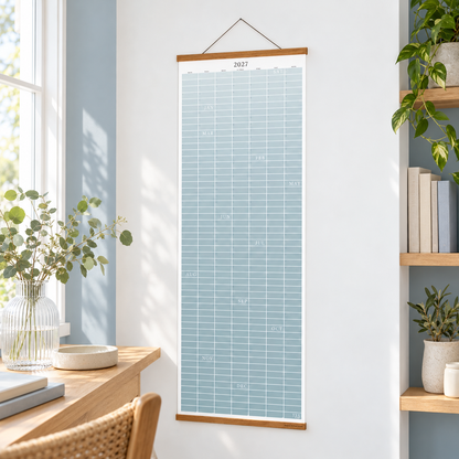 🔥 HOT SALE! 🗓️🏡 2027 Cozy Pecan Print Wall Calendar – 12-Month Vertical Planner
