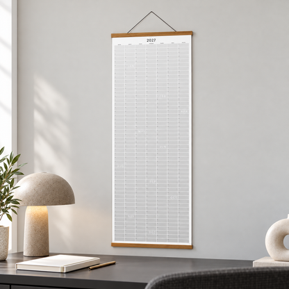 🔥 HOT SALE! 🗓️🏡 2027 Cozy Pecan Print Wall Calendar – 12-Month Vertical Planner