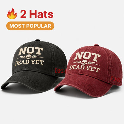 💥Flash Sale – Up to 50% Off! 🧢NOT DEAD YET Veteran Dad Hat