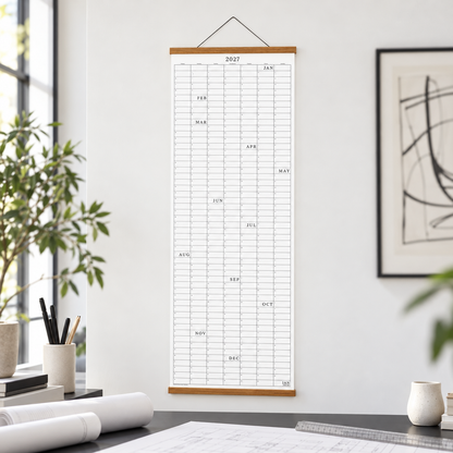 🔥 HOT SALE! 🗓️🏡 2027 Cozy Pecan Print Wall Calendar – 12-Month Vertical Planner