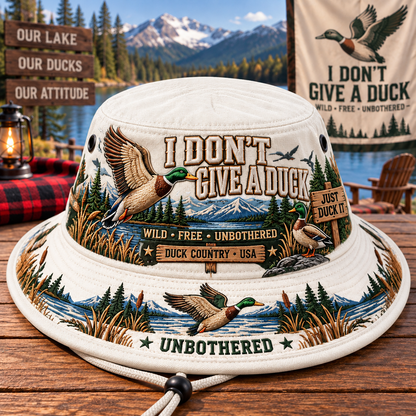 🦆🌲 I Don’t Give a Duck Boonie Hat — Wild, Free & Unbothered