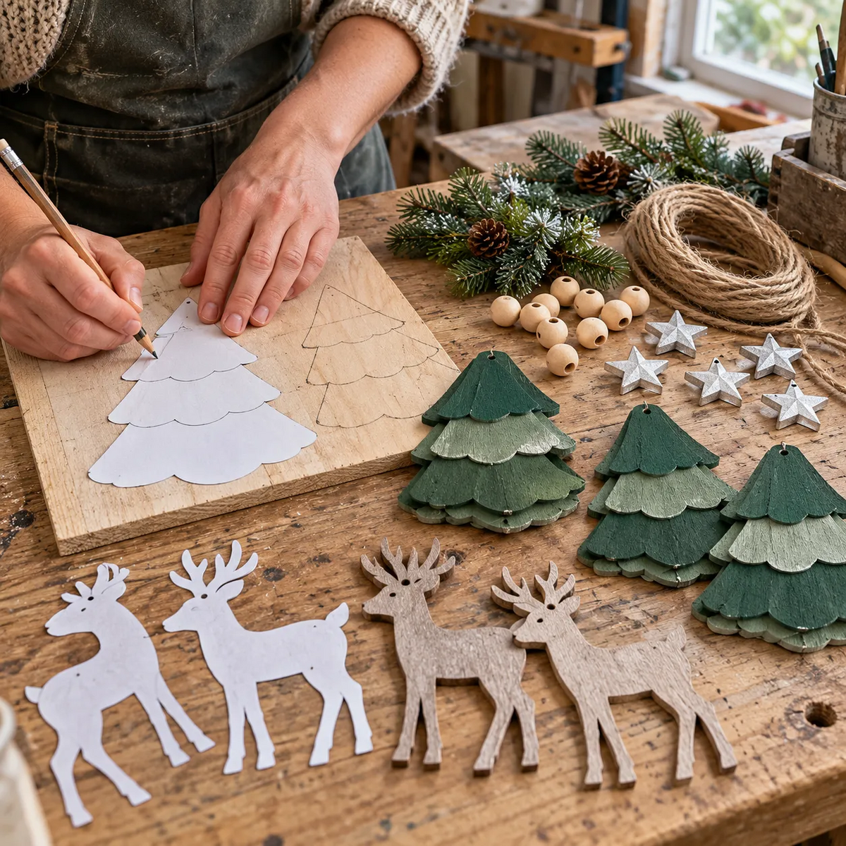 Lighted Woodland Christmas Garland