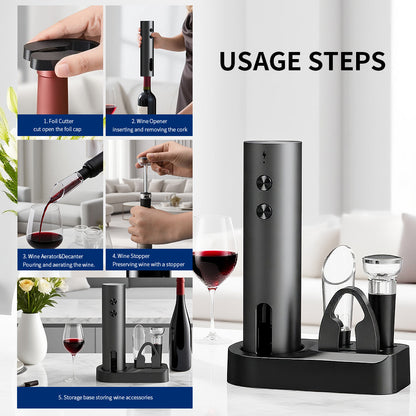 Rechargeable Electric Wine Opener – One-Touch Automatic Corkscrew