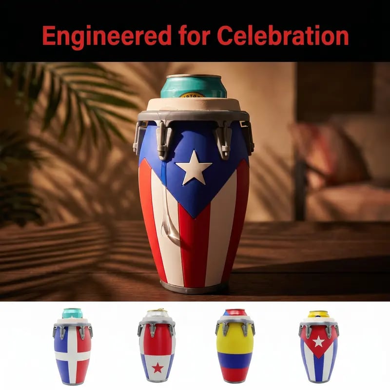 Conga Style Can Holder, 3D Printed 12oz Can Stand