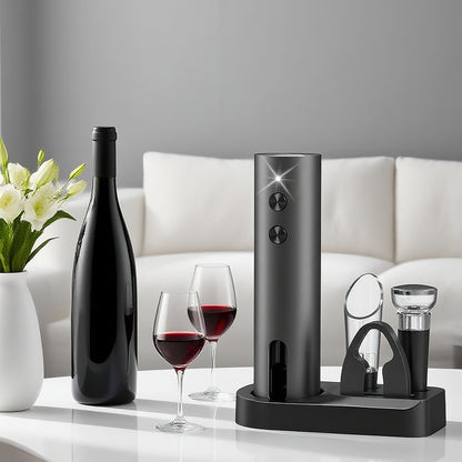 Rechargeable Electric Wine Opener – One-Touch Automatic Corkscrew