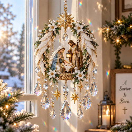 ✝️3D Christian Crystal Suncatcher | 5 Faith-Inspired Window Designs with Cascading Rainbow Crystals ✨