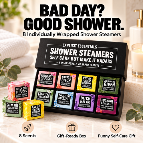 ✨Bad Day Shower Steamers Gift Set – 8 Scented Self-Care Shower Tablets