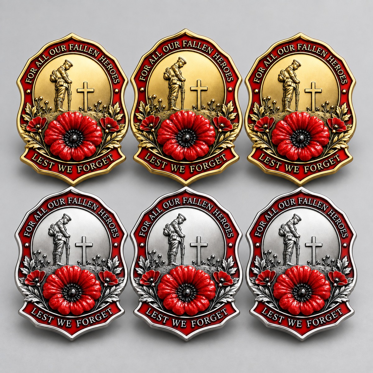 🌺Limited Edition Red Poppy Remembrance Brooch – For All Our Fallen Heroes🎖️