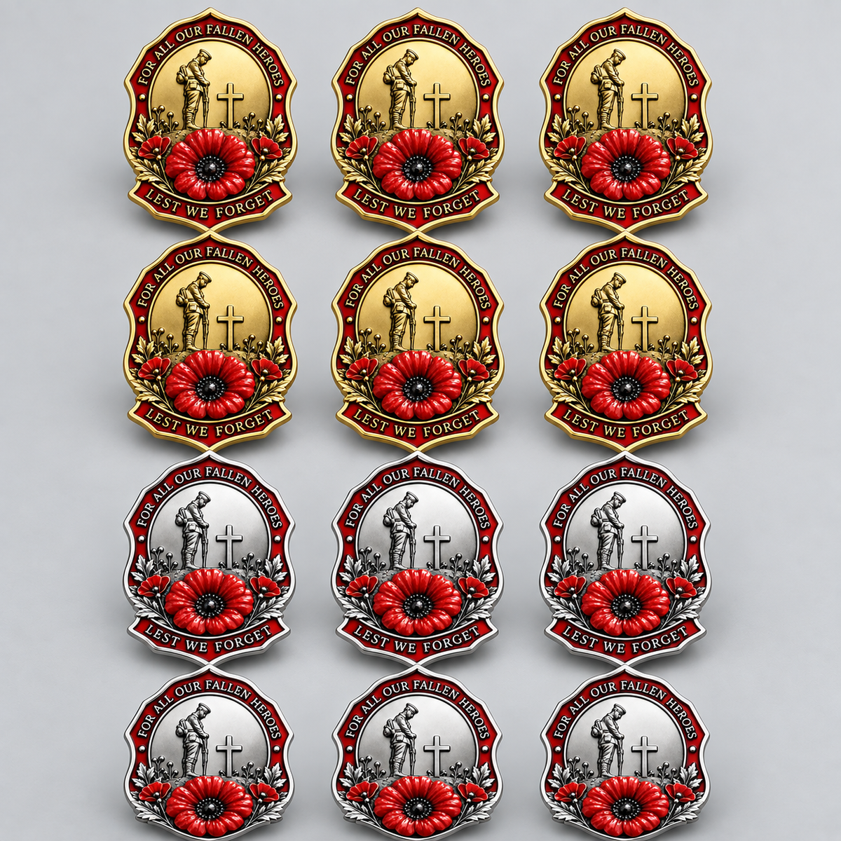🌺Limited Edition Red Poppy Remembrance Brooch – For All Our Fallen Heroes🎖️
