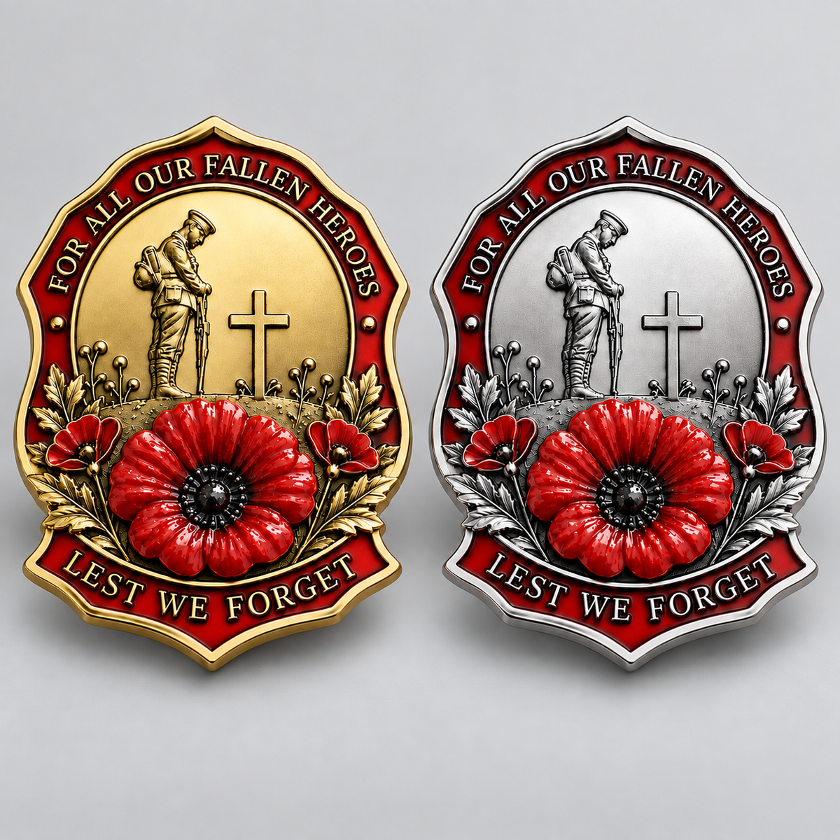 🌺Limited Edition Red Poppy Remembrance Brooch – For All Our Fallen Heroes🎖️