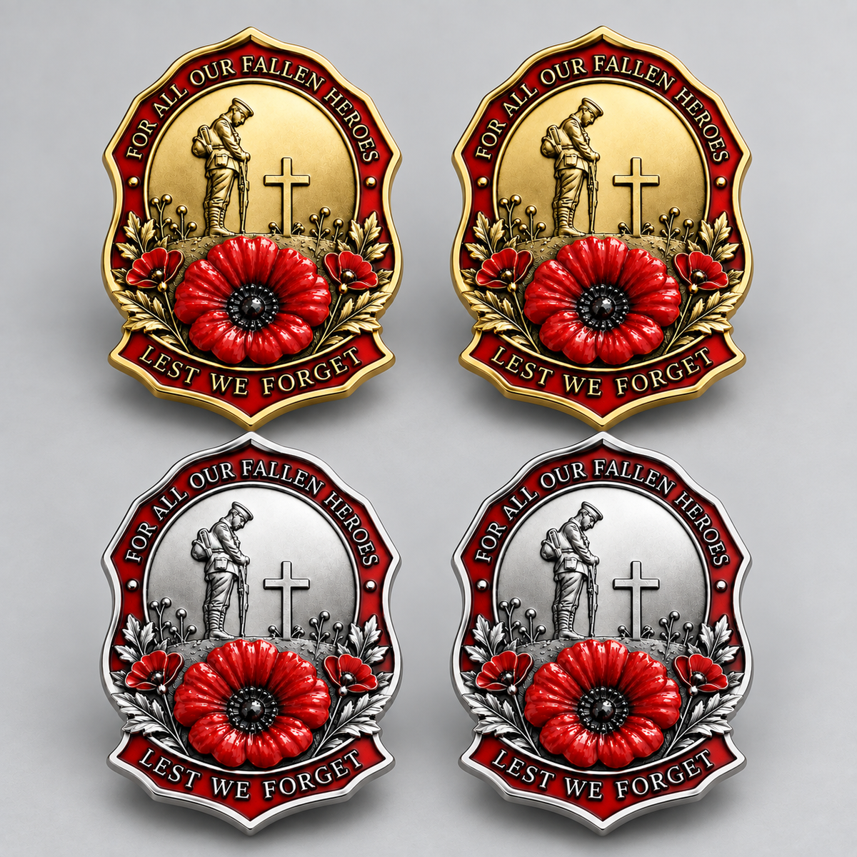 🌺Limited Edition Red Poppy Remembrance Brooch – For All Our Fallen Heroes🎖️