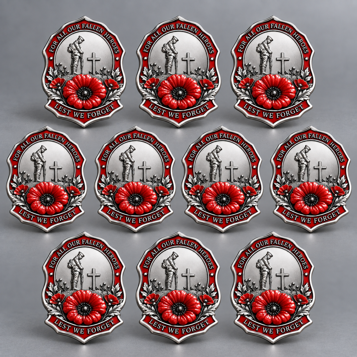 🌺Limited Edition Red Poppy Remembrance Brooch – For All Our Fallen Heroes🎖️