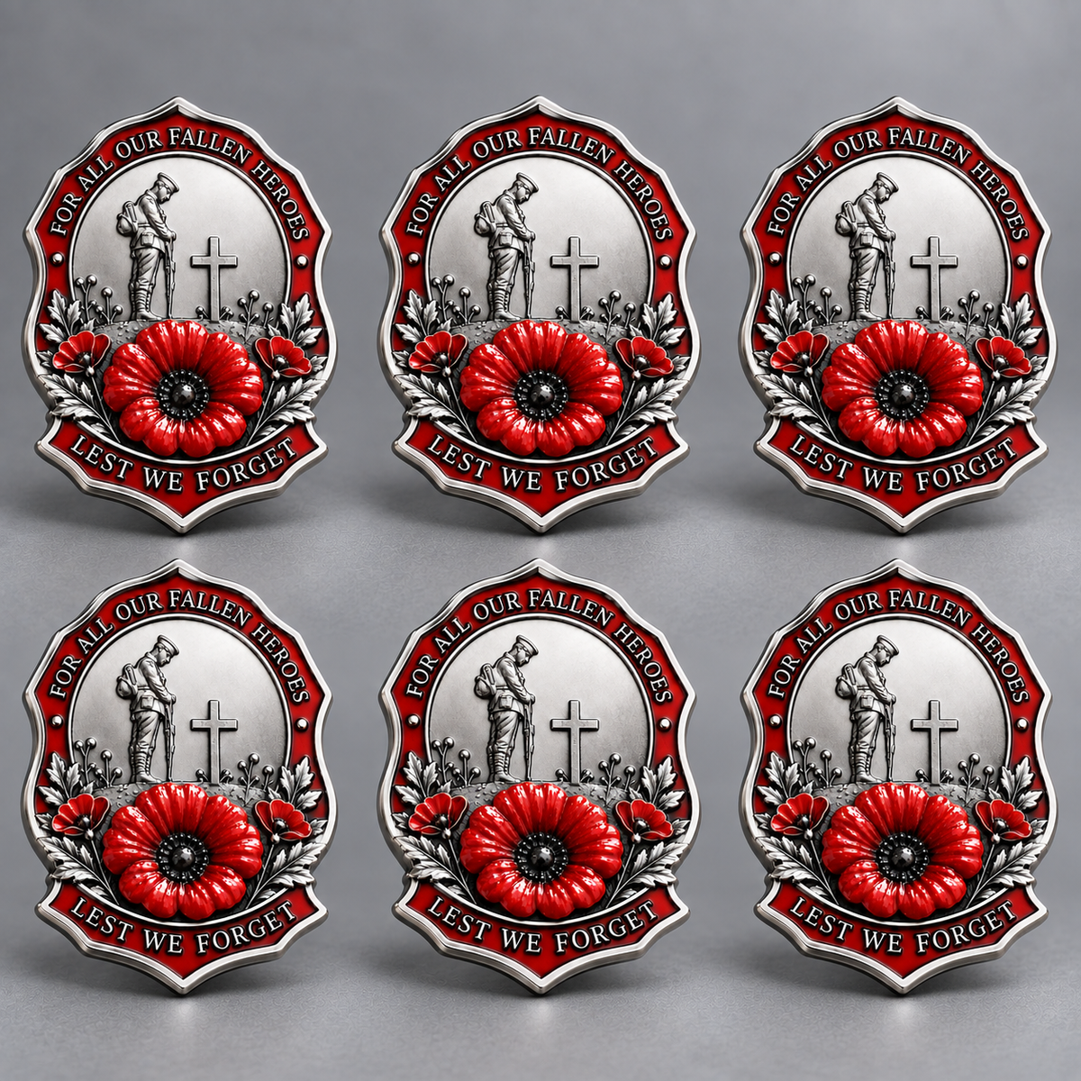 🌺Limited Edition Red Poppy Remembrance Brooch – For All Our Fallen Heroes🎖️