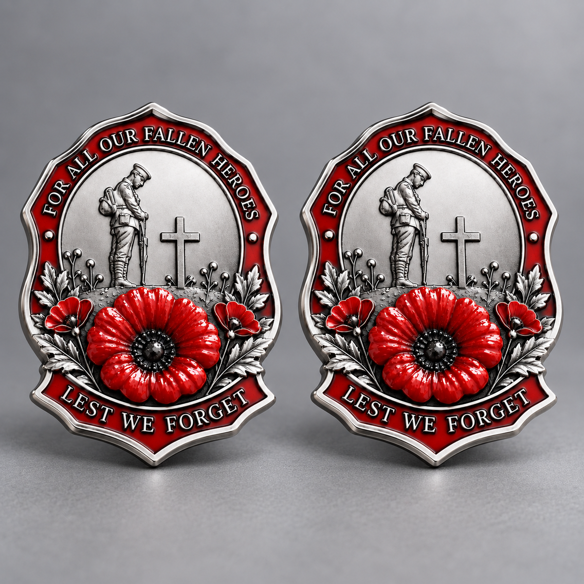 🌺Limited Edition Red Poppy Remembrance Brooch – For All Our Fallen Heroes🎖️