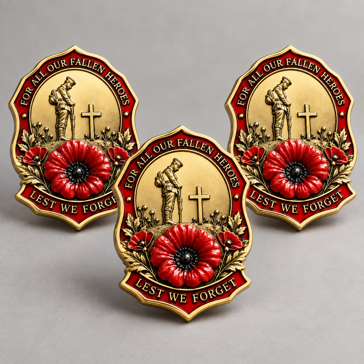 🌺Limited Edition Red Poppy Remembrance Brooch – For All Our Fallen Heroes🎖️
