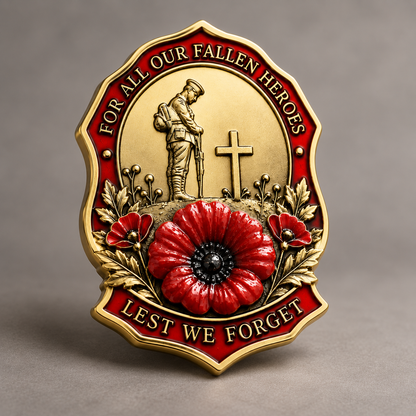 🌺Limited Edition Red Poppy Remembrance Brooch – For All Our Fallen Heroes🎖️