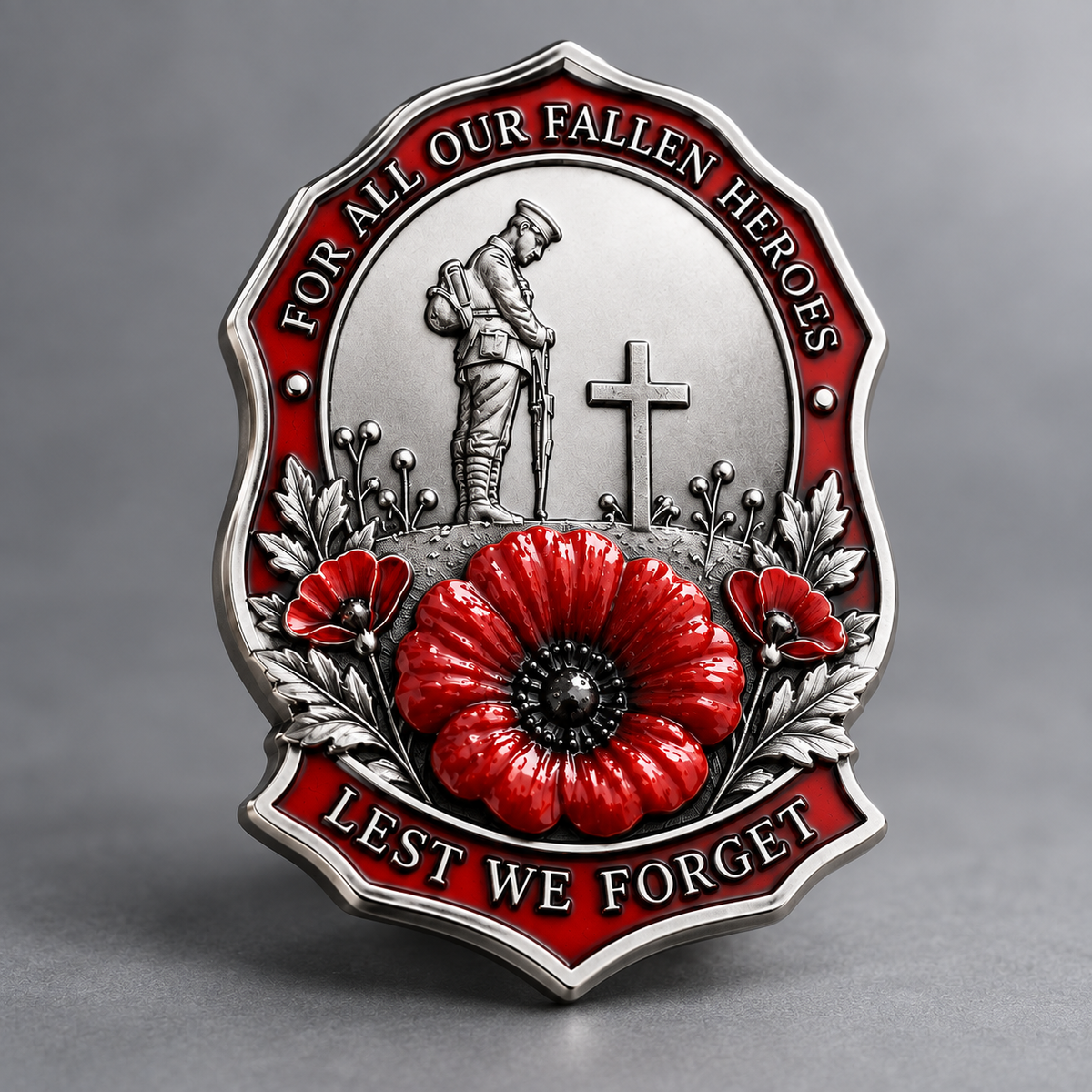 🌺Limited Edition Red Poppy Remembrance Brooch – For All Our Fallen Heroes🎖️