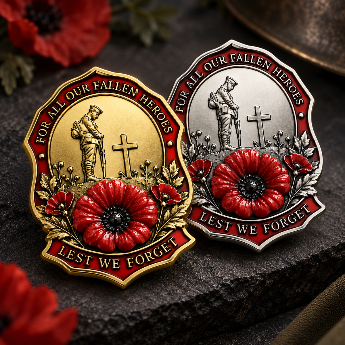 🌺Limited Edition Red Poppy Remembrance Brooch – For All Our Fallen Heroes🎖️