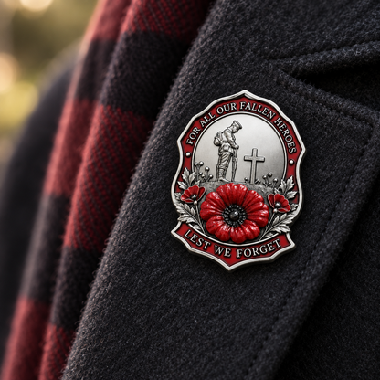 🌺Limited Edition Red Poppy Remembrance Brooch – For All Our Fallen Heroes🎖️