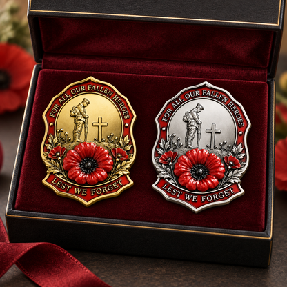 🌺Limited Edition Red Poppy Remembrance Brooch – For All Our Fallen Heroes🎖️