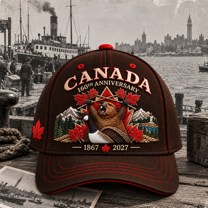 🔥LAST DAY 50% OFF - 🍁 Canada 160th Anniversary 1867–2027 – Premium Embroidered Heritage Cap 100% Cotton