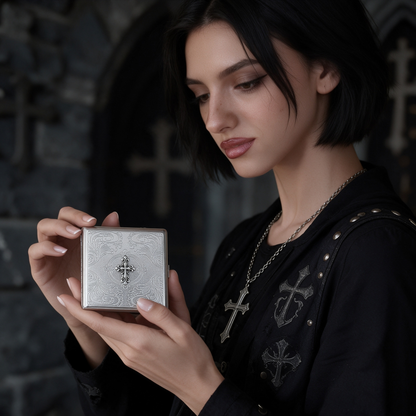 ✝️🥀Cross Metal Wallet Case