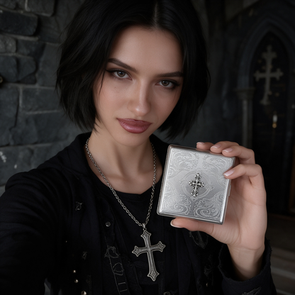 ✝️🥀Cross Metal Wallet Case