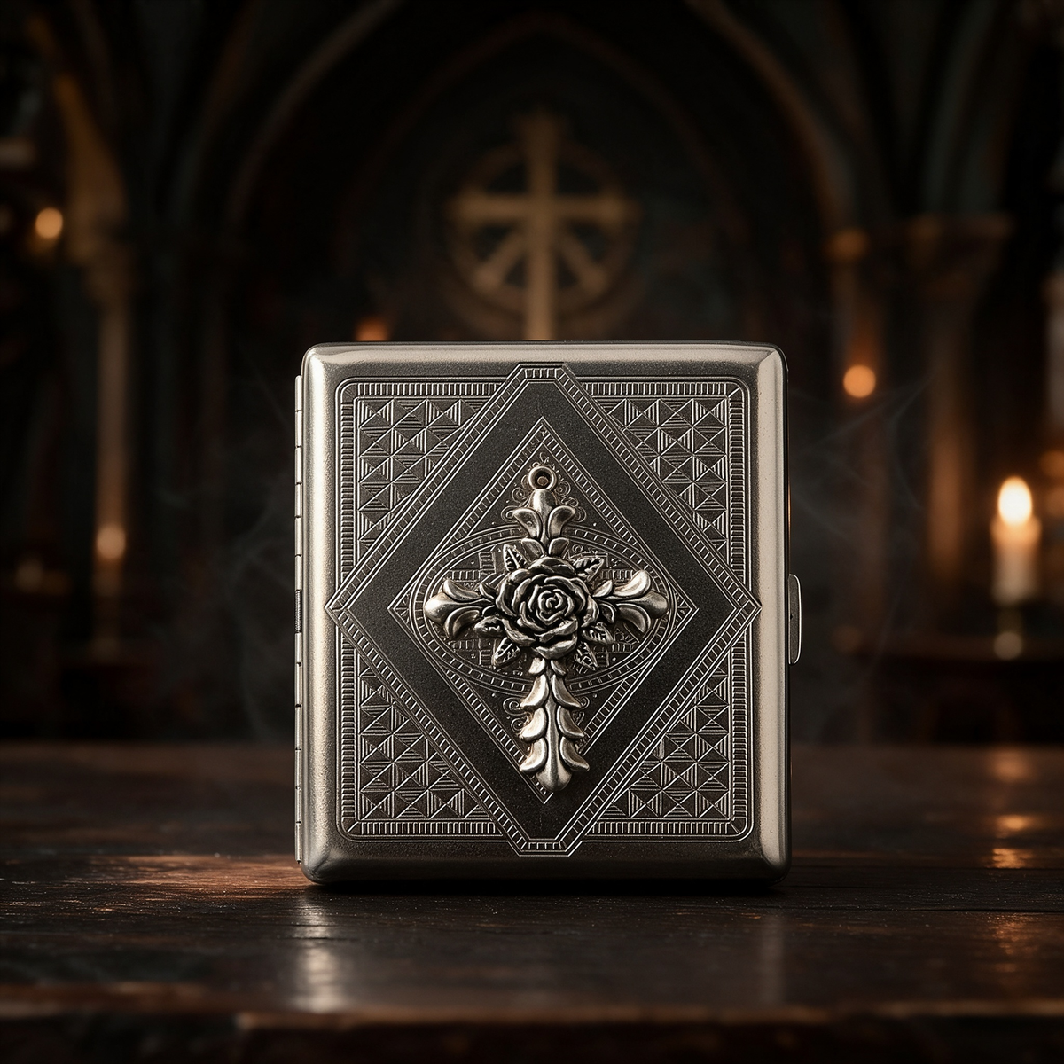 ✝️🥀Cross Metal Wallet Case