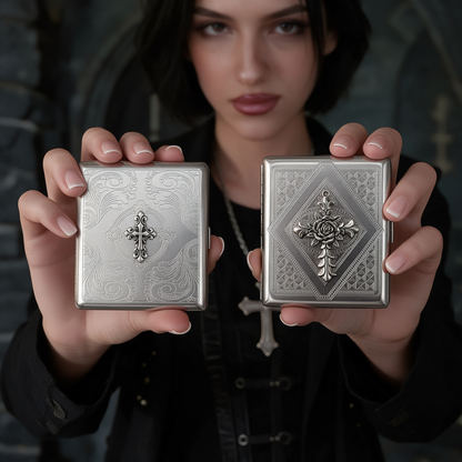 ✝️🥀Cross Metal Wallet Case