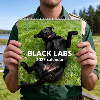 🐕‍🦺⚫️2027 Cute Black Labs Calendar