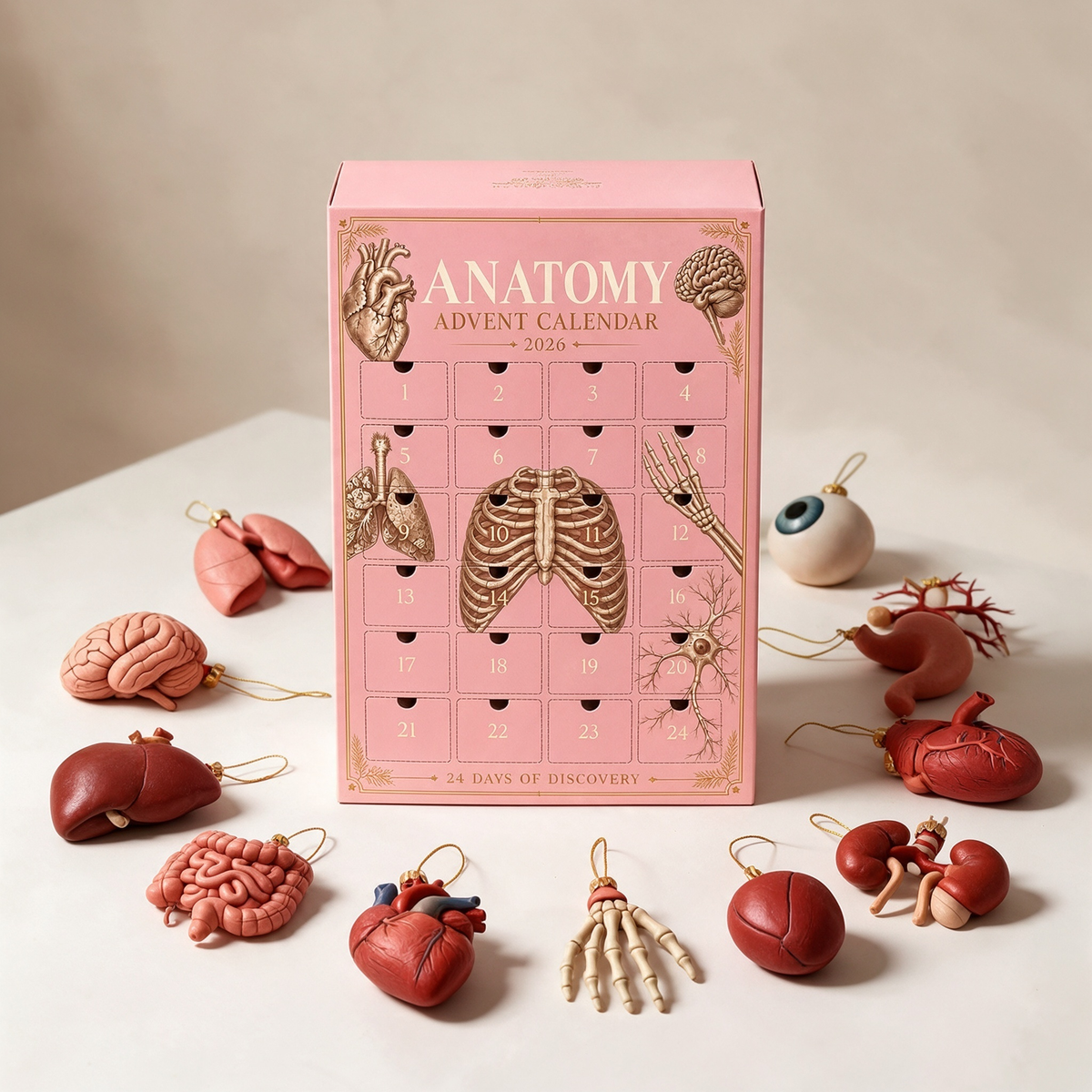 🫀🎁Anatomy Advent Calendar — 24 Anatomy Ornaments