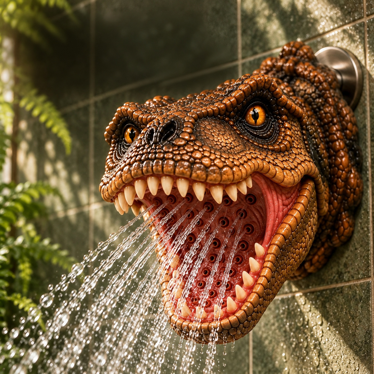 🦖🚿Prehistoric Splash – T-Rex Shower Head